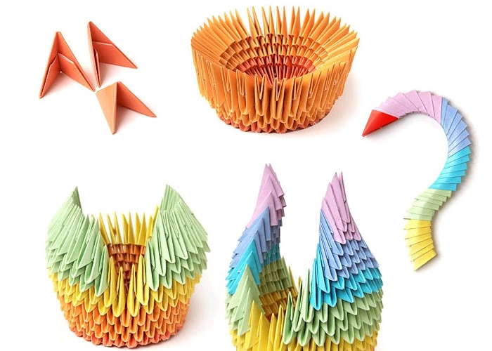 Bellissimo cigno in tecnica origami
